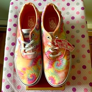NWT, NWB Vans tie dye pastel